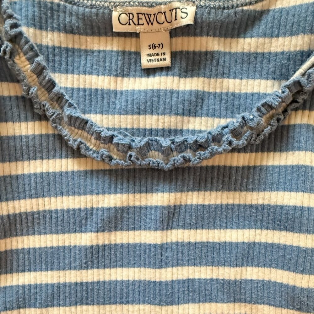 CrewCuts | Stripped Ruffle Tank 6-7 - Picture 2 of 2